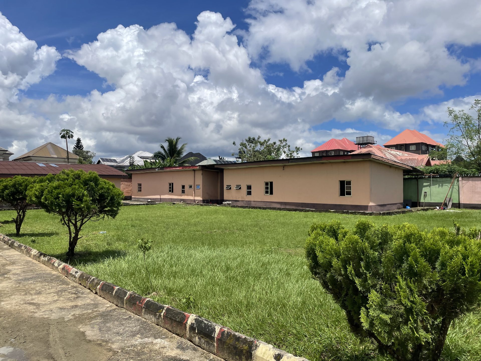 The school grounds and lawn at Royal Excellentia International School